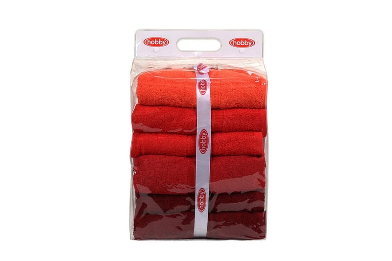 HOBBY Badhandduk 70x140 2-pack Orange/Röd/Rosa - Textilier & mattor - Badrumstextilier - Badlakan & badhandduk