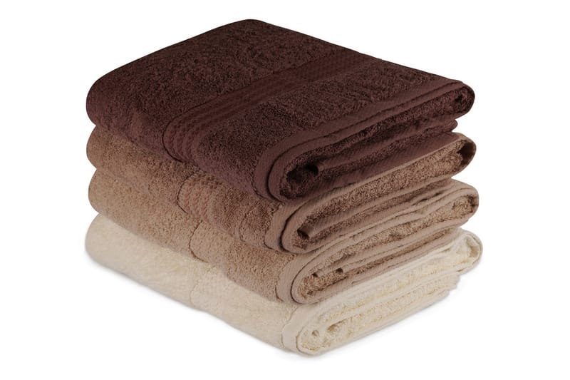 Hobby Badhandduk 70x140 cm 4-pack - Creme/Beige/Brun - Textilier & mattor - Badrumstextilier - Badlakan & badhandduk