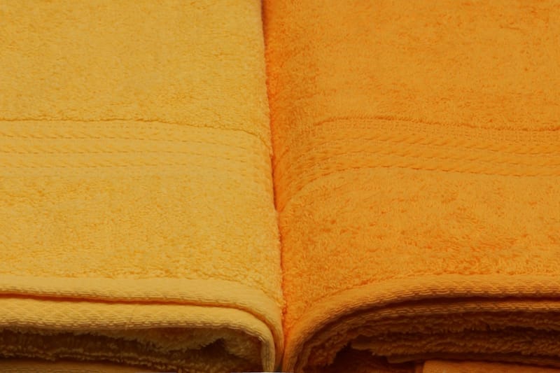 Hobby Badhandduk 70x140 cm 4-pack - Gul/Orange - Textilier & mattor - Badrumstextilier - Badlakan & badhandduk