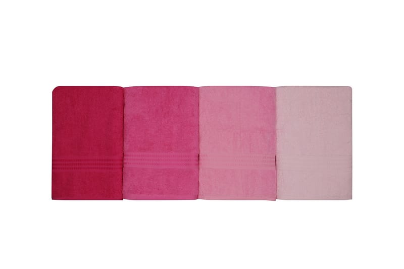 Hobby Badhandduk 70x140 cm 4-pack - Rosa/Ljusrosa - Textilier & mattor - Badrumstextilier - Badlakan & badhandduk
