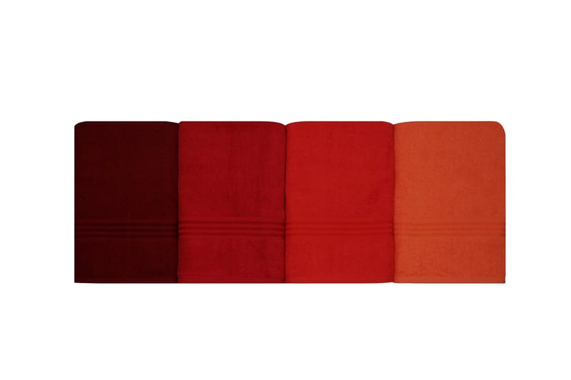 Hobby Badhandduk 70x140 cm 4-pack - Orange/Röd/Rosa - Textilier & mattor - Badrumstextilier - Badlakan & badhandduk