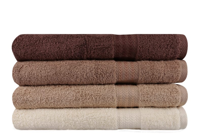 Hobby Badhandduk 70x140 cm 4-pack - Creme/Beige/Brun - Textilier & mattor - Badrumstextilier - Badlakan & badhandduk