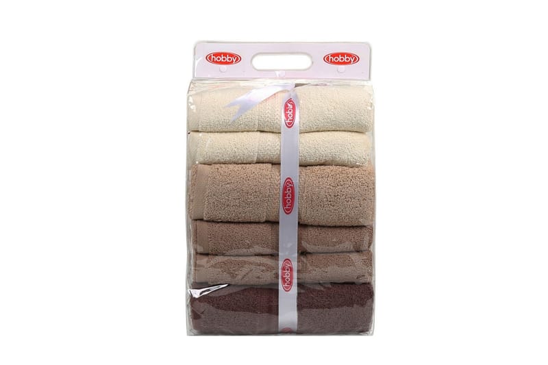 Hobby Badhandduk 70x140 cm 4-pack - Creme/Beige/Brun - Textilier & mattor - Badrumstextilier - Badlakan & badhandduk