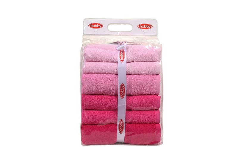 Hobby Badhandduk 70x140 cm 4-pack - Rosa/Ljusrosa - Textilier & mattor - Badrumstextilier - Badlakan & badhandduk