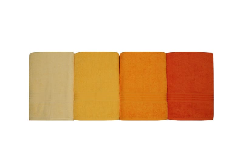 Hobby Badhandduk 70x140 cm 4-pack - Gul/Orange - Textilier & mattor - Badrumstextilier - Badlakan & badhandduk