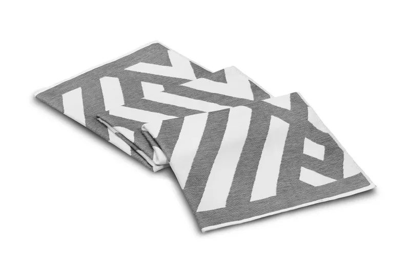 Morghyn Strandhandduk - Grå/Vit - Textilier & mattor - Badrumstextilier - Badlakan & badhandduk