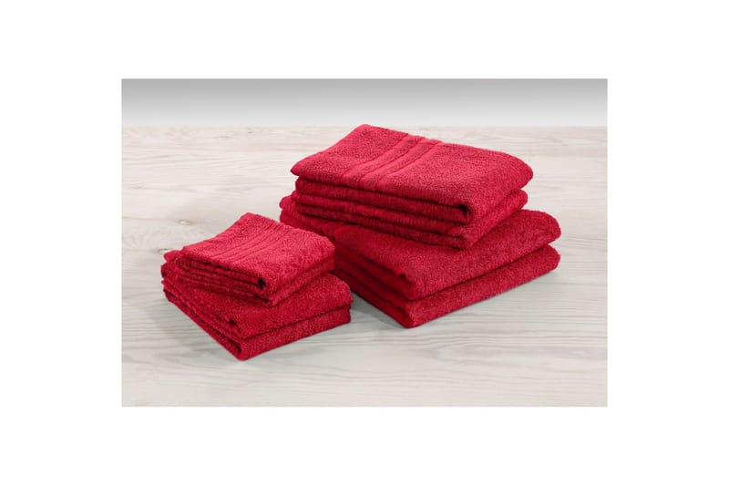 Badlakan Basic Frotté - Röd - Textilier & mattor - Badrumstextilier - Badlakan & badhandduk