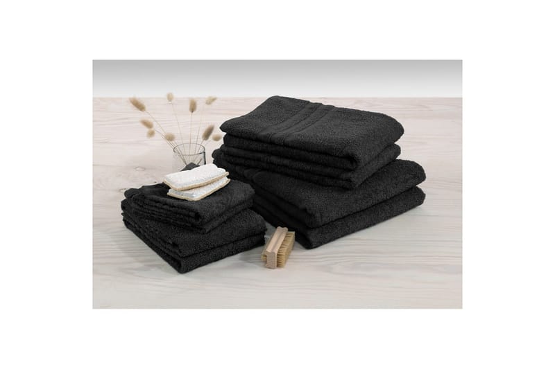 Badlakan Basic Frotté - Svart - Textilier & mattor - Badrumstextilier - Badlakan & badhandduk