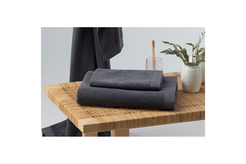 Badlakan Enzo Frotté 90 x 150 cm - Blå - Textilier & mattor - Badrumstextilier - Handduk