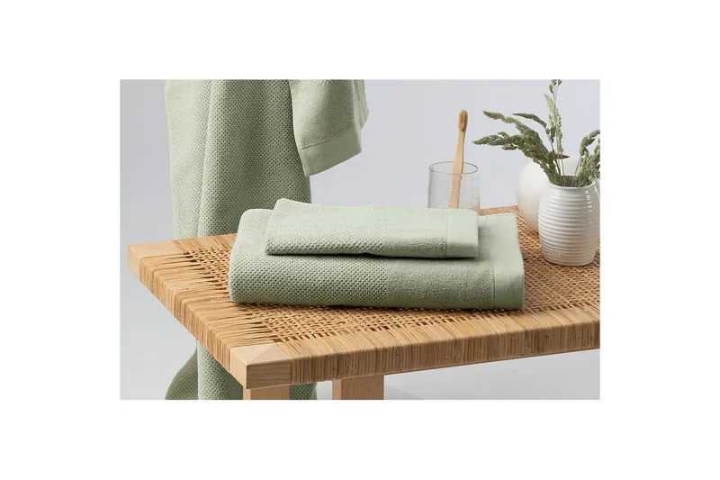 Badlakan Enzo Frotté 90 x 150 cm, Grön