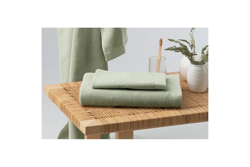 Badlakan Enzo Frotté 90 x 150 cm, Grön