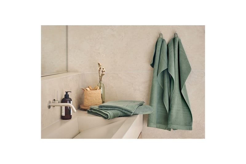 Badlakan Helle Frotté 90 x 150 cm - Grön - Textilier & mattor - Badrumstextilier - Badlakan & badhandduk