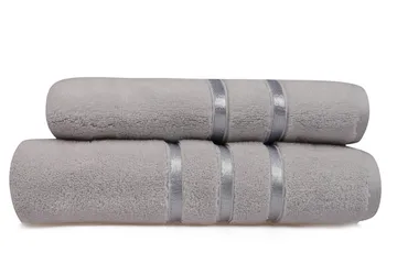 DENBIGH Handduk 2-pack Ljusgrå - Textilier & mattor - Badrumstextilier - Handduk