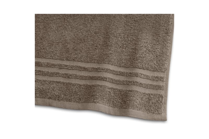 Duschhandduk Basic Frotté 65 x 130 cm - Brun - Textilier & mattor - Badrumstextilier - Handduk