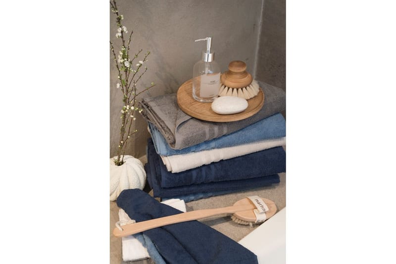 Duschhandduk Basic Frotté 65 x 130 cm - Grå - Textilier & mattor - Badrumstextilier - Handduk