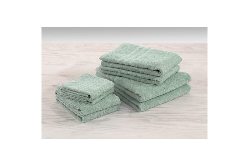 Duschhandduk Basic Frotté 65 x 130 cm - Grön - Textilier & mattor - Badrumstextilier - Handduk