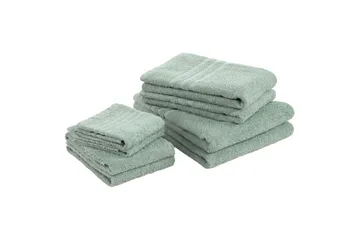 Duschhandduk Basic Frotté 65 x 130 cm - Grön - Textilier & mattor - Badrumstextilier - Handduk