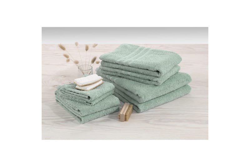 Duschhandduk Basic Frotté 65 x 130 cm - Grön - Textilier & mattor - Badrumstextilier - Handduk