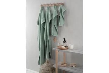 Duschhandduk Basic Frotté 65 x 130 cm - Grön - Textilier & mattor - Badrumstextilier - Handduk