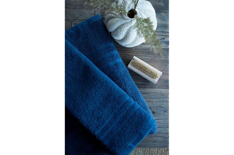 Duschhandduk Basic Frotté 65 x 130 cm - Marinblå - Textilier & mattor - Badrumstextilier - Handduk