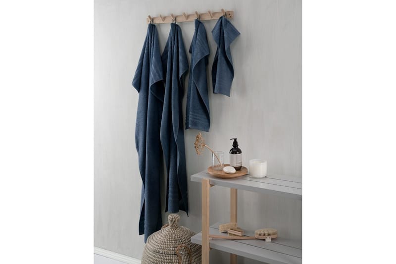Duschhandduk Basic Frotté 65 x 130 cm - Marinblå - Textilier & mattor - Badrumstextilier - Handduk