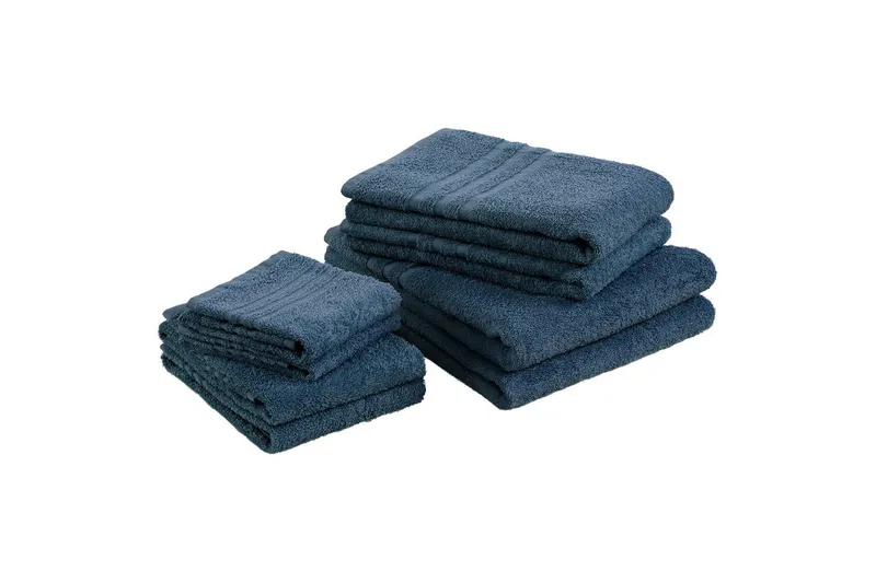 Duschhandduk Basic Frotté 65 x 130 cm - Marinblå - Textilier & mattor - Badrumstextilier - Handduk