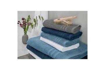 Duschhandduk Basic Frotté 65 x 130 cm - Marinblå - Textilier & mattor - Badrumstextilier - Handduk