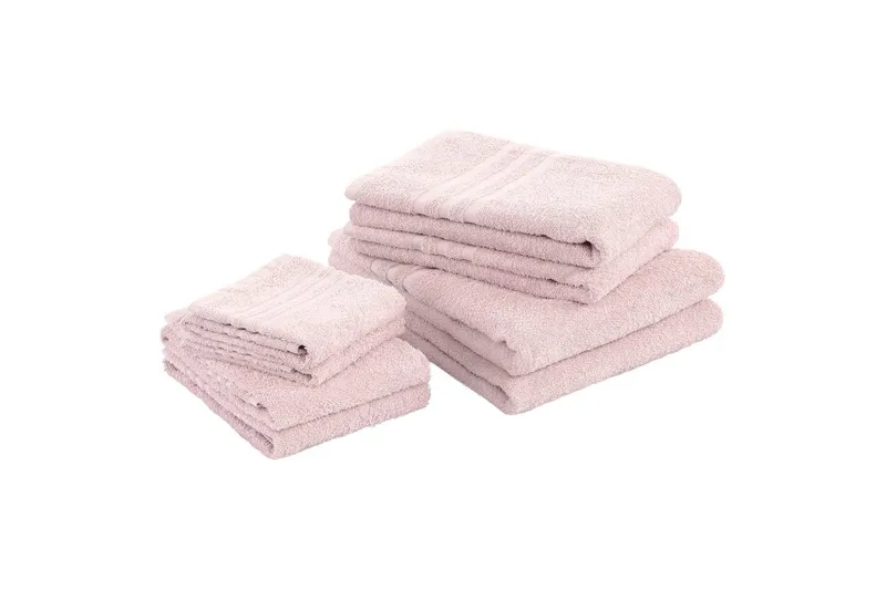 Duschhandduk Basic Frotté 65 x 130 cm, Rosa
