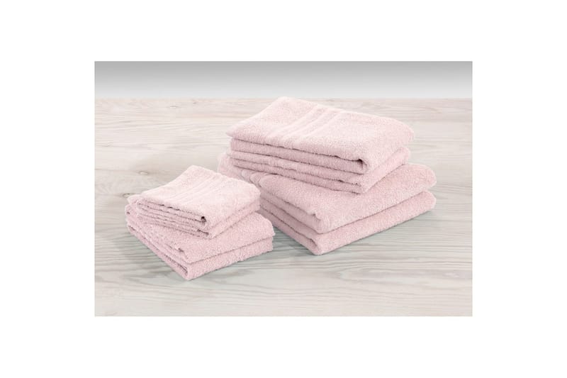 Duschhandduk Basic Frotté 65 x 130 cm - Rosa - Textilier & mattor - Badrumstextilier - Handduk