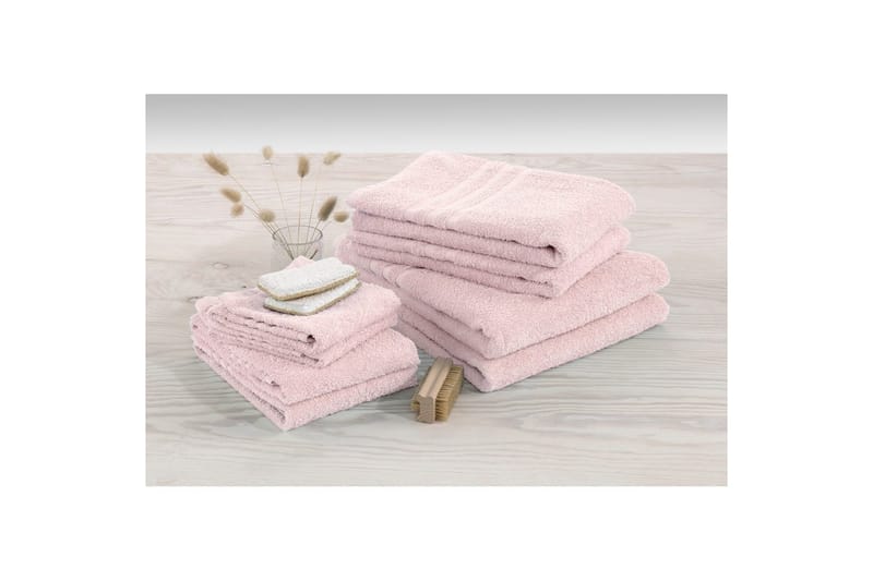 Duschhandduk Basic Frotté 65 x 130 cm - Rosa - Textilier & mattor - Badrumstextilier - Handduk