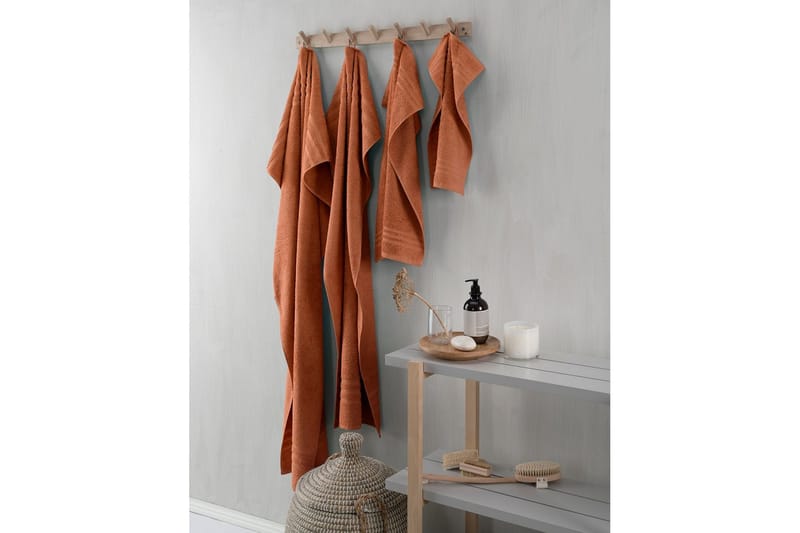 Duschhandduk Basic Frotté 65 x 130 cm - Rost - Textilier & mattor - Badrumstextilier - Badlakan & badhandduk