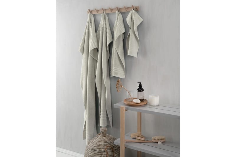 Duschhandduk Basic Frotté 65 x 130 cm - Sand - Textilier & mattor - Badrumstextilier - Handduk