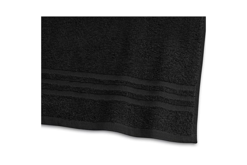 Duschhandduk Basic Frotté 65 x 130 cm - Svart - Textilier & mattor - Badrumstextilier - Handduk