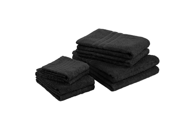 Duschhandduk Basic Frotté 65 x 130 cm, Svart