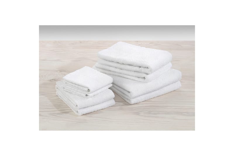 Duschhandduk Basic Frotté 65 x 130 cm - Vit - Textilier & mattor - Badrumstextilier - Handduk