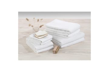 Duschhandduk Basic Frotté 65 x 130 cm - Vit - Textilier & mattor - Badrumstextilier - Handduk