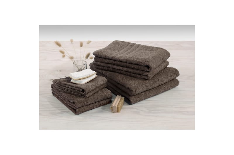 Frotté Basic 50 x 70 cm Brun - Brun - Textilier & mattor - Badrumstextilier - Handduk