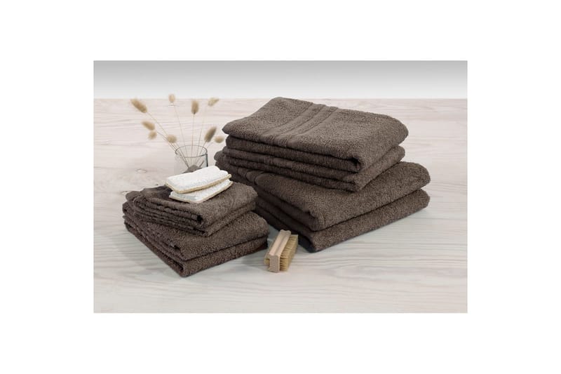 Gästhandduk Basic Frotté - Brun - Textilier & mattor - Badrumstextilier - Handduk