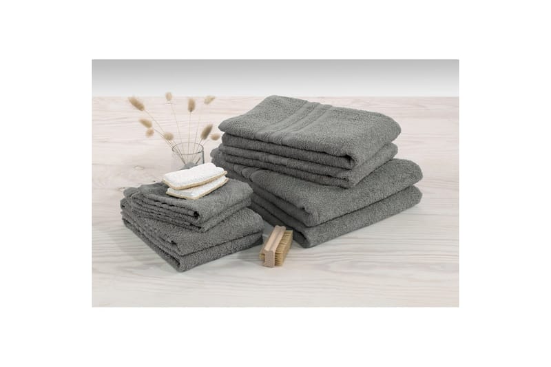 Gästhandduk Basic Frotté - Grå - Textilier & mattor - Badrumstextilier - Handduk