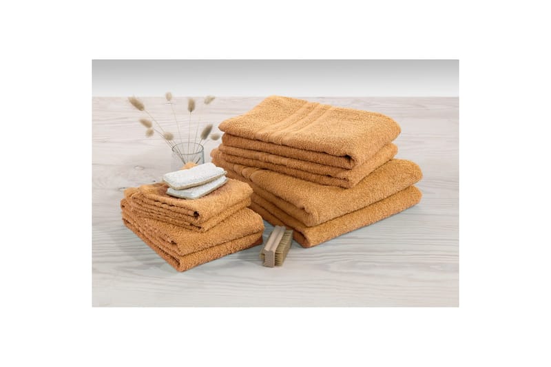 Gästhandduk Basic Frotté, Gul