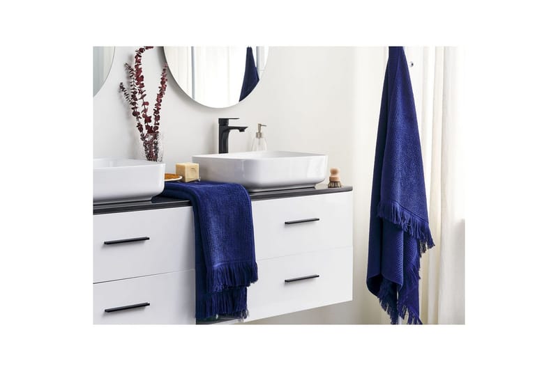 Handduk Atiu set om 2 Blå - Blå - Textilier & mattor - Badrumstextilier - Badlakan & badhandduk