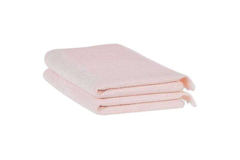Handduk Atiu set om 2 Rosa - Rosa - Textilier & mattor - Badrumstextilier - Badlakan & badhandduk