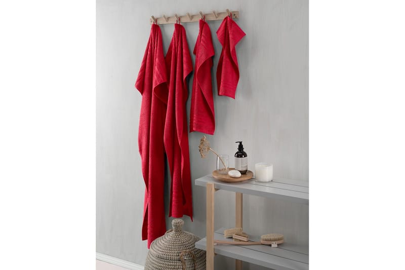 Handduk Basic Frotté - Röd - Textilier & mattor - Badrumstextilier - Handduk