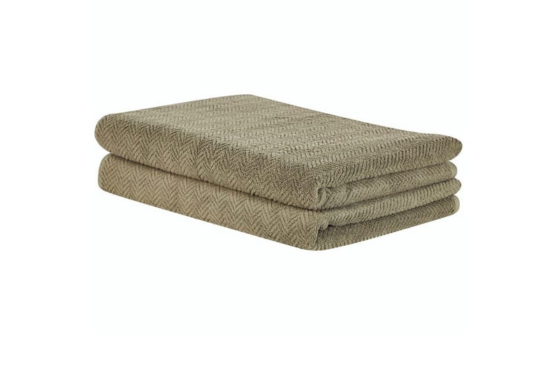 Handduk Mitiaro set om 2 Grön, Grön