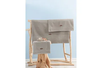 Handduksset (3 delar) Loraford Beige - Beige - Textilier & mattor - Badrumstextilier - Handduk