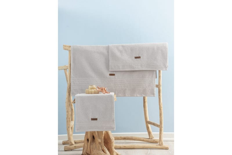 Handduksset (3 delar) Loraford Grå, Grå