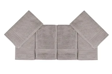 Hobby Handduk 30x50 cm 6-pack - Ljusgrå - Textilier & mattor - Badrumstextilier - Handduk