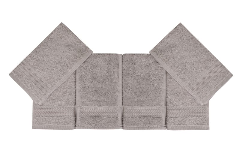 Hobby Handduk 30x50 cm 6-pack - Ljusgrå - Textilier & mattor - Badrumstextilier - Handduk