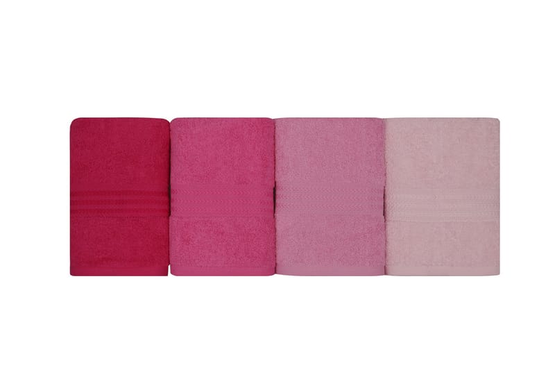 HOBBY Handduk 50x90 4-pack Rosa - Textilier & mattor - Badrumstextilier - Handduk