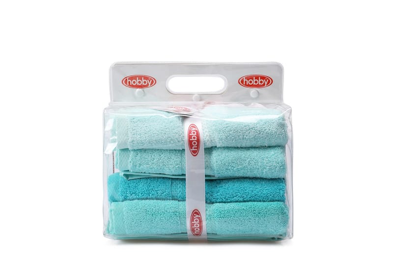 Hobby Handduk 50x90 cm 4-pack - Blå/Flerfärgad - Textilier & mattor - Badrumstextilier - Handduk